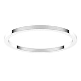 14K White Gold 1 mm Flat Band Size 10