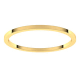 18K Yellow Gold 1 mm Flat Band Size 5