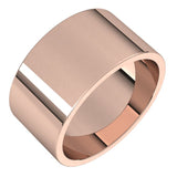 10K Rose Gold 10 mm Flat Band Size 11