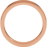 14K Rose Gold 4 mm Comfort-Fit Flat Band Size 11.5