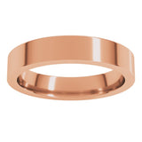 14K Rose Gold 4 mm Comfort-Fit Flat Band Size 11.5