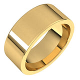 14K Yellow Gold 8 mm Comfort-Fit Flat Band Size 14.5