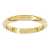 18K Yellow Gold 2.5 mm Comfort-Fit Half Round Band Size 4.5