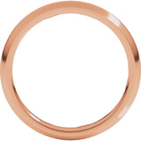 10K Rose Gold 2.5 mm Comfort-Fit Half Round Band Size 6