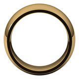 10K Yellow Gold 10 mm Comfort-Fit Half Round Band Size 7.5