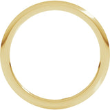 14K Yellow Gold 1 mm Comfort-Fit Half Round Band Size 7