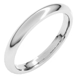 Sterling Silver 2.5 mm Comfort-Fit Half Round Band Size 7
