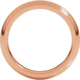 10K Rose Gold 4 mm Comfort-Fit Half Round Band Size 8