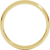 14K Yellow Gold 3.5 mm Lightweight Comfort-Fit Half Round Band Size 5.5