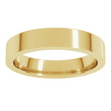 10K Yellow Gold 4 mm Comfort-Fit Flat Band Size 5