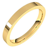 14K Yellow Gold 2.5 mm Comfort-Fit Flat Band Size 4