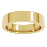 14K Yellow Gold 5 mm Comfort-Fit Flat Band Size 8