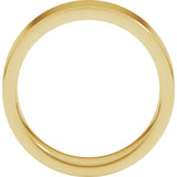 14K Yellow Gold 6 mm Comfort-Fit Flat Band Size 8