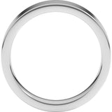 14K White Gold 5 mm Comfort-Fit Flat Band Size 6
