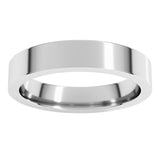 14K White Gold 4 mm Comfort-Fit Flat Band Size 5.5