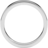 Platinum 4 mm Comfort-Fit Flat Band Size 5