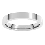 Platinum 3 mm Comfort-Fit Flat Band Size 9.5