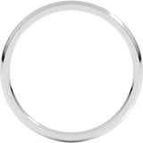 14K White Gold 1.5 mm Lightweight Comfort-Fit Half Round Band Size 7