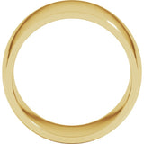 18K Yellow Gold 12 mm Lightweight Comfort-Fit Half Round Band Size 8