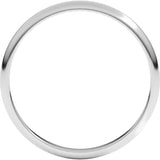 Sterling Silver 2 mm Lightweight Half Round Band Size 7