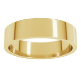14K Yellow Gold 5 mm Flat Band Size 10