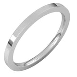 14K White Gold 1.5 mm Comfort-Fit Flat Band Size 4.5