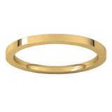 18K Yellow Gold 1.5 mm Comfort-Fit Flat Band Size 6.5