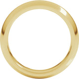 14K Yellow Gold 5 mm Comfort-Fit Half Round Band Size 11
