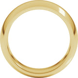 14K Yellow Gold 8 mm Comfort-Fit Half Round Band Size 6
