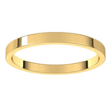 14K Yellow Gold 2 mm Flat Band Size 4