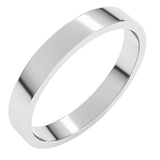 14K White Gold 3 mm Flat Band Size 5