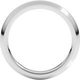 14K White Gold 3 mm Comfort-Fit Half Round Band Size 5