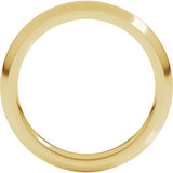 18K Yellow Gold 3 mm Comfort-Fit Half Round Band Size 6