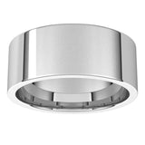 Sterling Silver 8 mm Lightweight Comfort-Fit Flat Band Size 10