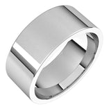 10K White Gold 8 mm Lightweight Comfort-Fit Flat Band Size 11