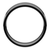 10K White Gold 8 mm Lightweight Comfort-Fit Flat Band Size 11