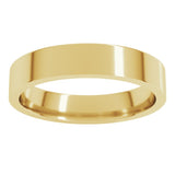 14K Yellow Gold 4 mm Lightweight Comfort-Fit Flat Band Size 6.5