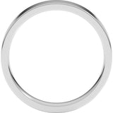 14K White Gold 4 mm Lightweight Comfort-Fit Flat Band Size 7