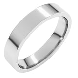 14K White Gold 4 mm Lightweight Comfort-Fit Flat Band Size 8.5