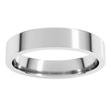 14K White Gold 4 mm Lightweight Comfort-Fit Flat Band Size 8