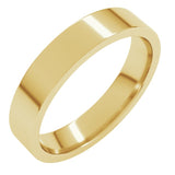 14K Yellow Gold 4 mm Lightweight Comfort-Fit Flat Band Size 9