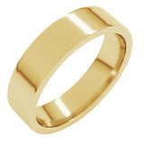 10K Yellow Gold 5 mm Lightweight Comfort-Fit Flat Band Size 8.5