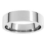 14K White Gold 5 mm Lightweight Comfort-Fit Flat Band Size 9