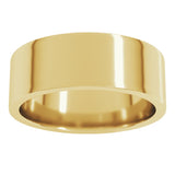10K Yellow Gold 7 mm Lightweight Comfort-Fit Flat Band Size 16.5