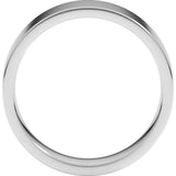 14K White Gold 6 mm Lightweight Comfort-Fit Flat Band Size 10