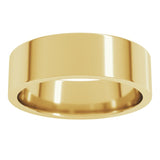 14K Yellow Gold 6 mm Lightweight Comfort-Fit Flat Band Size 4.5