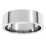 14K White Gold 6 mm Lightweight Comfort-Fit Flat Band Size 7