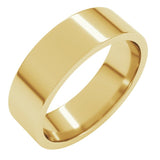 14K Yellow Gold 6 mm Lightweight Comfort-Fit Flat Band Size 9.5