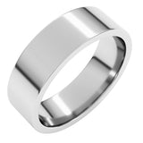 14K White Gold 6 mm Lightweight Comfort-Fit Flat Band Size 9