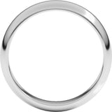 Platinum 5 mm Half Round Band Size 9
